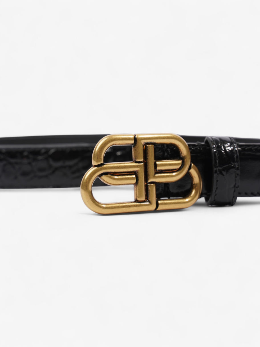 Balenciaga BB Belt Black Crocodile Leather Image 5