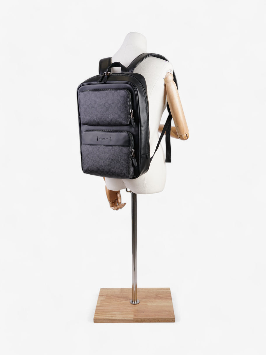 Coach Gotham Backpack Black Coated Canvas Image 2
