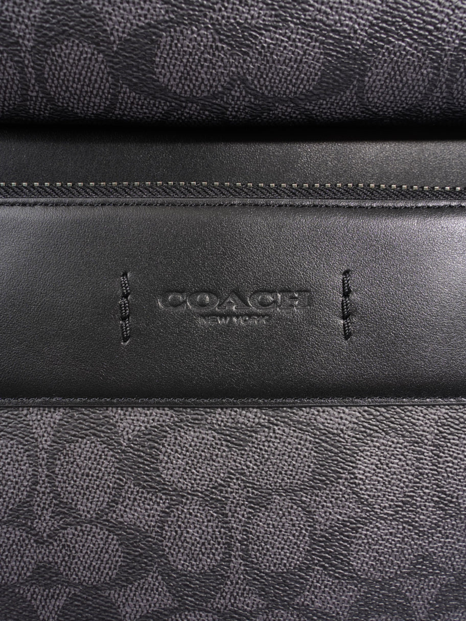 Coach Gotham Backpack Black Coated Canvas Image 7