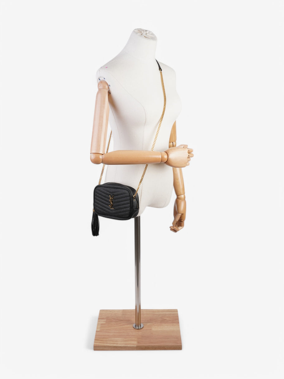 Saint Laurent Lou Camera Bag Black Grained Leather Mini Image 2