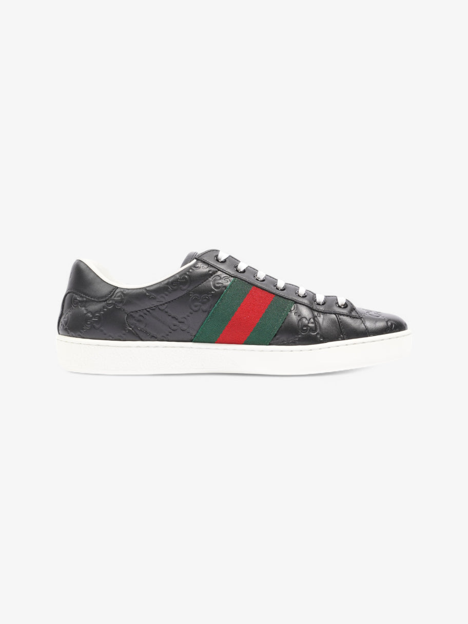 Gucci Ace GG Supreme Sneakers Black / Green / Red Embossed Leather EU 42.5 UK 8.5 Image 4