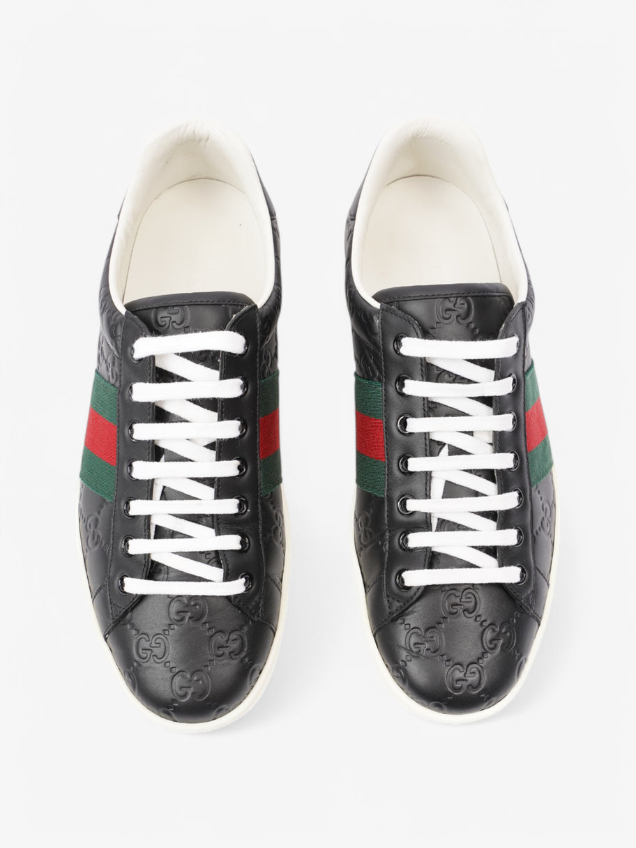 Gucci Ace GG Supreme Sneakers Black / Green / Red Embossed Leather EU 42.5 UK 8.5 Image 8