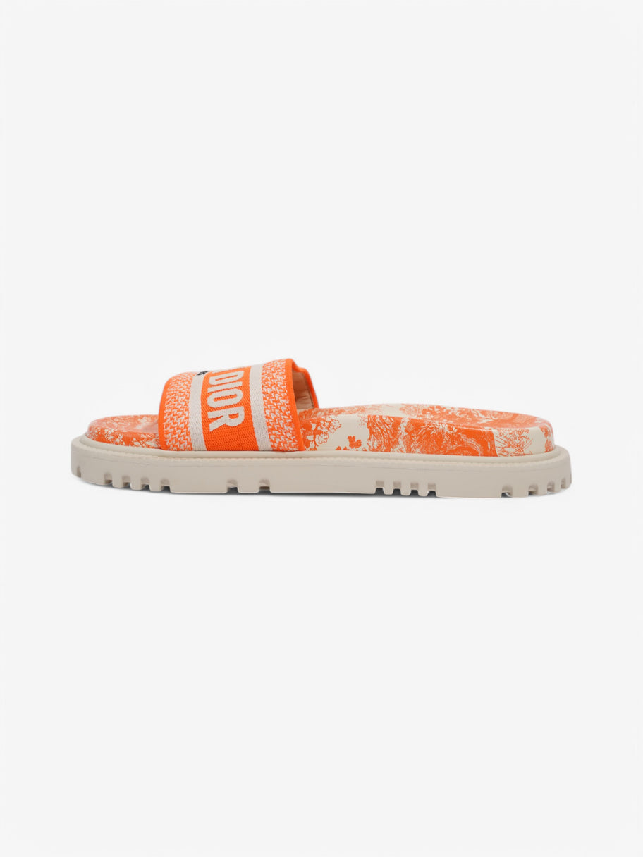 Christian Dior Dway Slides Orange / White Canvas EU 38.5 UK 5.5 Image 5