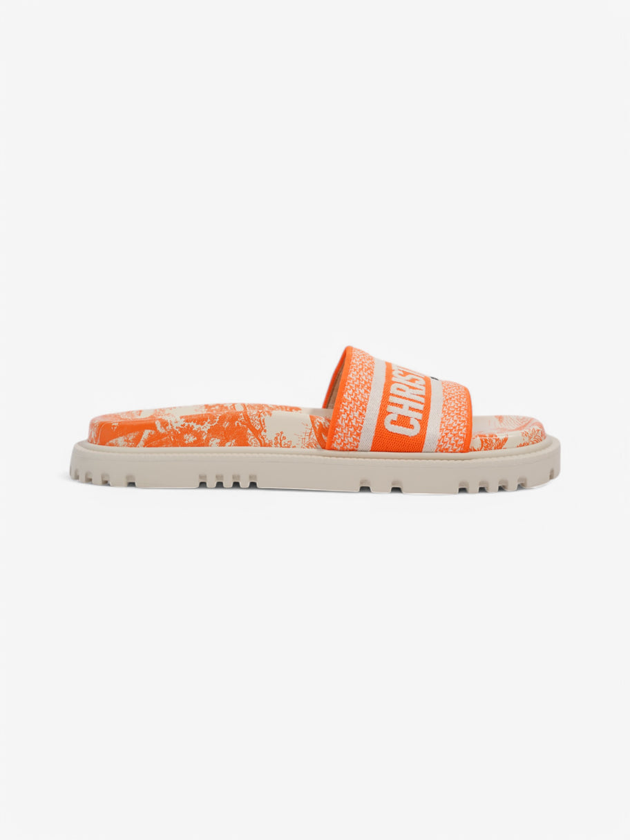 Christian Dior Dway Slides Orange / White Canvas EU 38.5 UK 5.5 Image 3