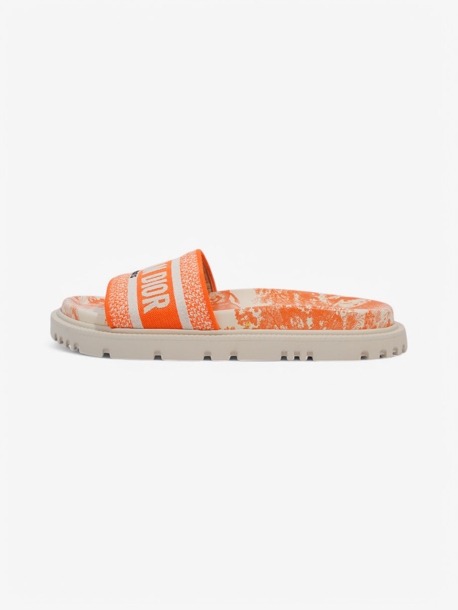 Christian Dior Dway Slides Orange / White Canvas EU 38.5 UK 5.5 Image 4