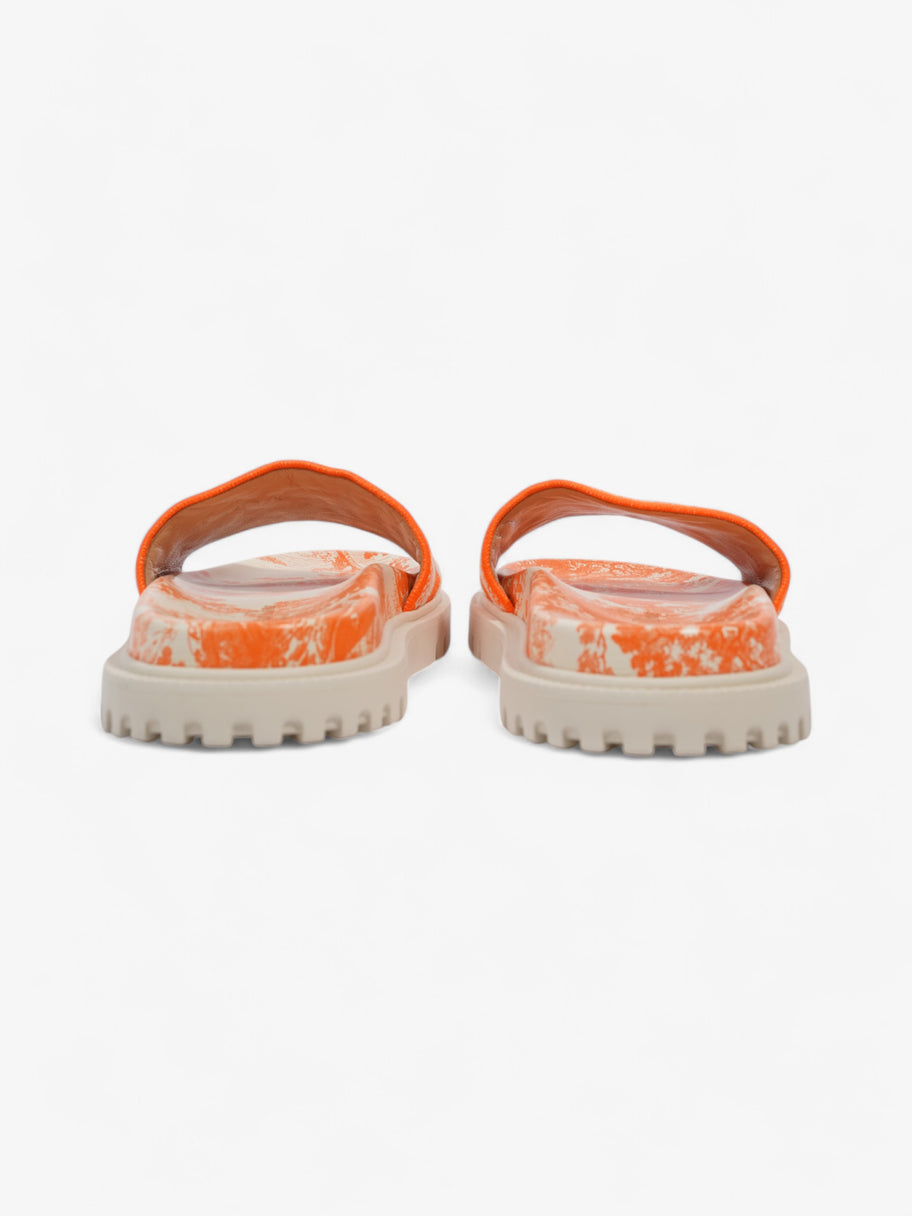 Christian Dior Dway Slides Orange / White Canvas EU 38.5 UK 5.5 Image 7