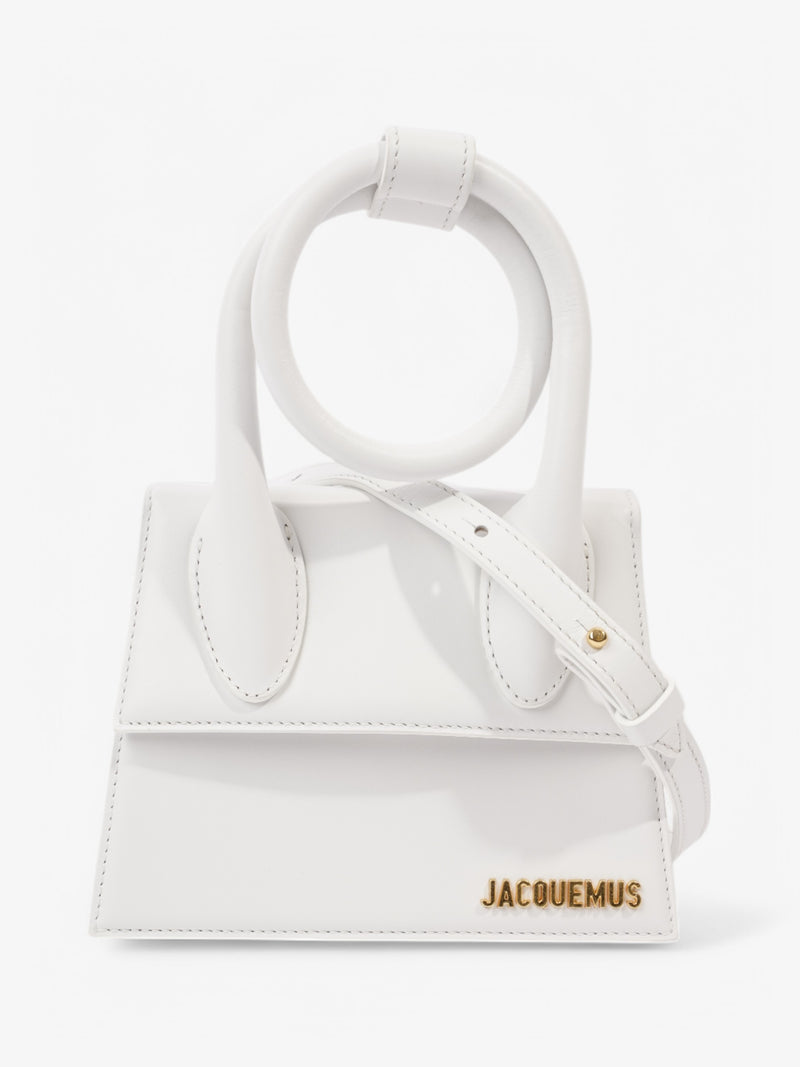  Jacquemus Le Chiquito Noeud White Leather