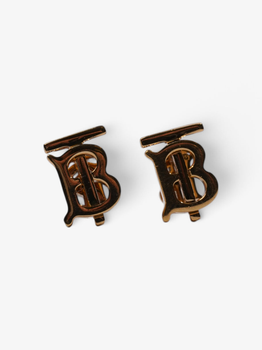Burberry Monogram Motif Earrings Gold Gold Plated Image 1