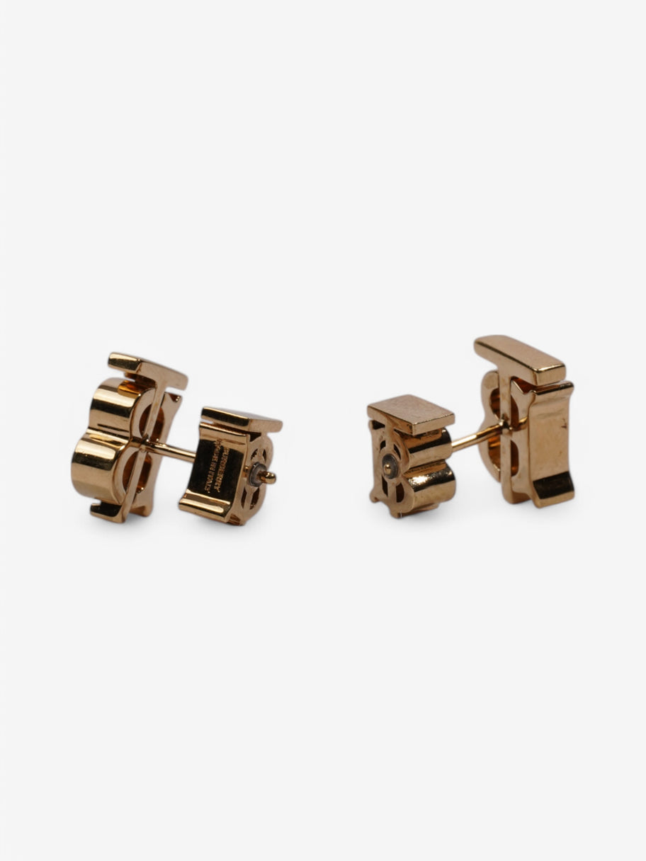 Burberry Monogram Motif Earrings Gold Gold Plated Image 2