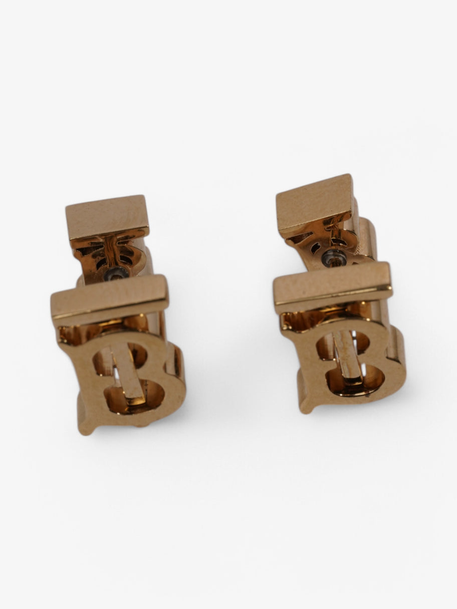 Burberry Monogram Motif Earrings Gold Gold Plated Image 4