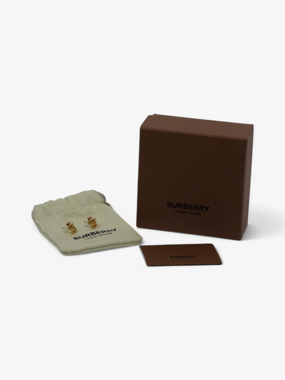 Burberry Monogram Motif Earrings Gold Gold Plated Image 6