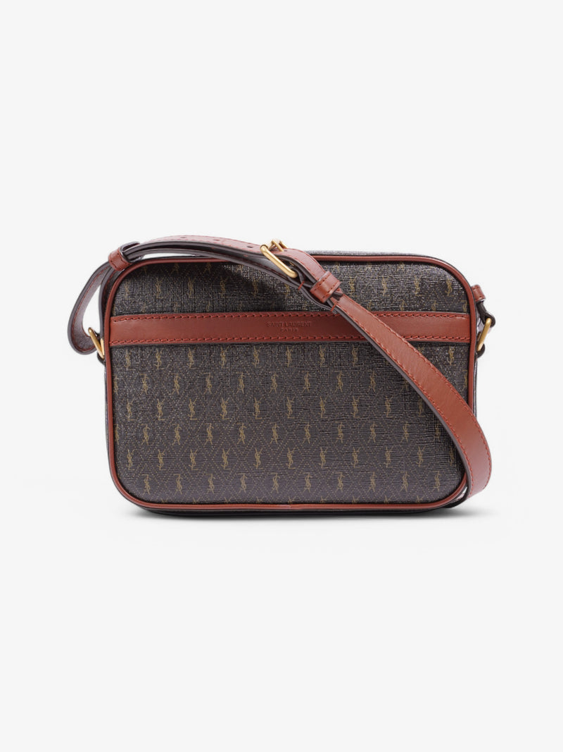  Saint Laurent Cassandre Black / Brown Coated Canvas