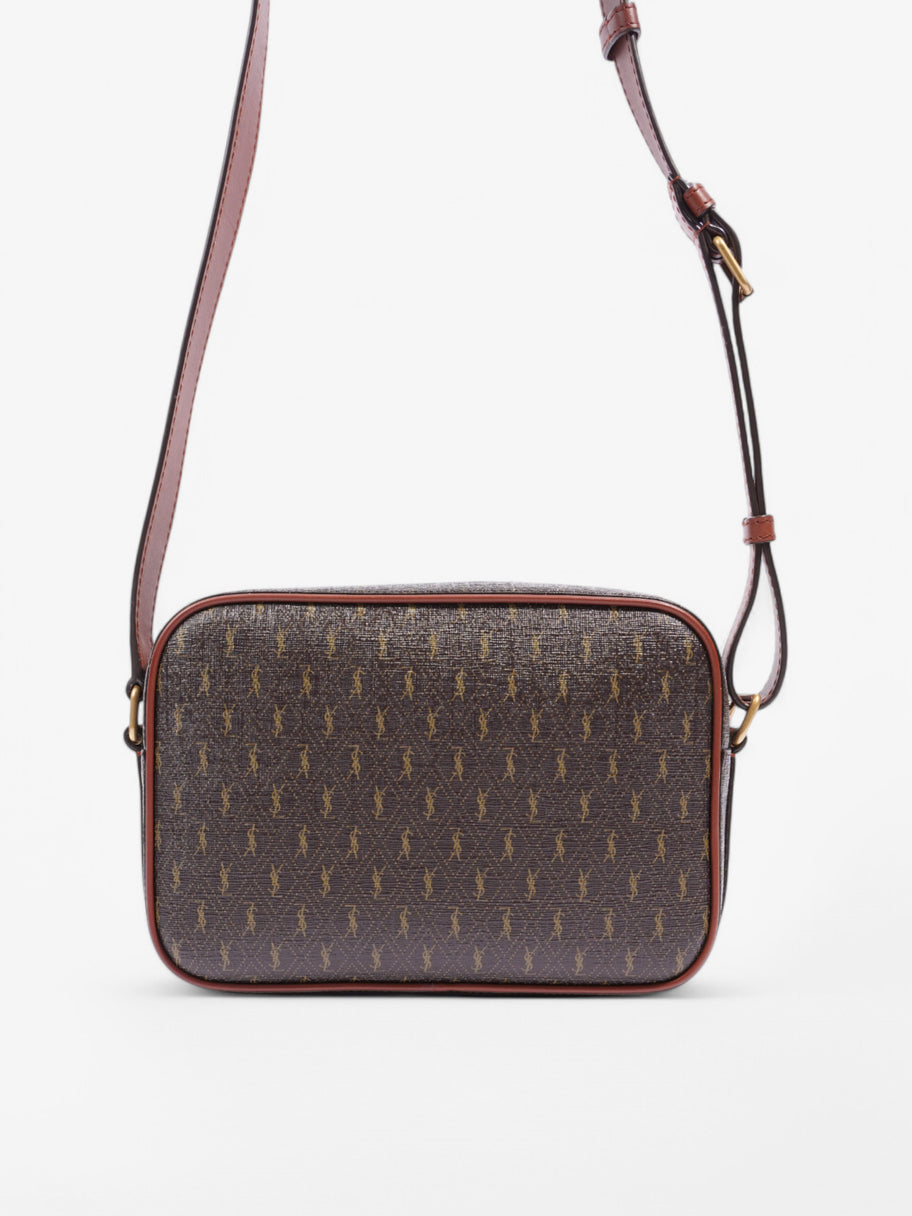 Saint Laurent Cassandre Black / Brown Coated Canvas Image 4