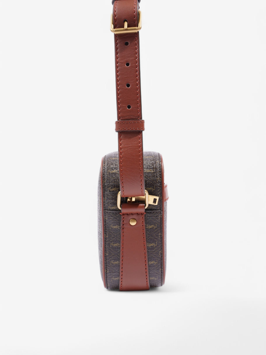 Saint Laurent Cassandre Black / Brown Coated Canvas Image 5