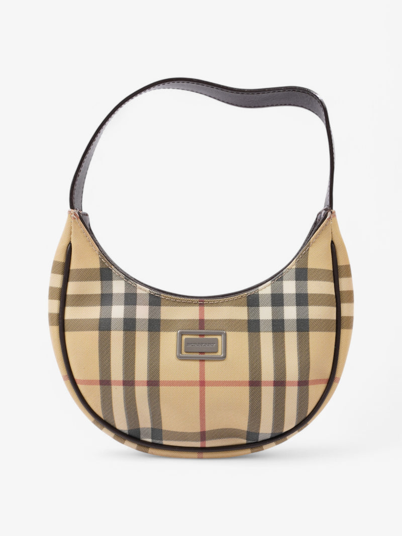  Burberry Hobo Shoulder Bag Nova Check Coated Canvas