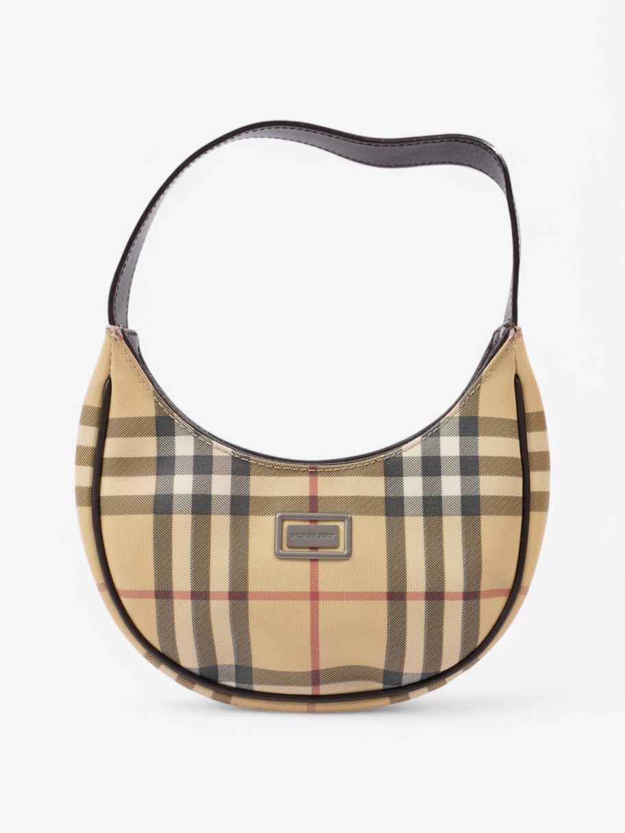 Burberry Hobo Shoulder Bag Nova Check Coated Canvas Image 1