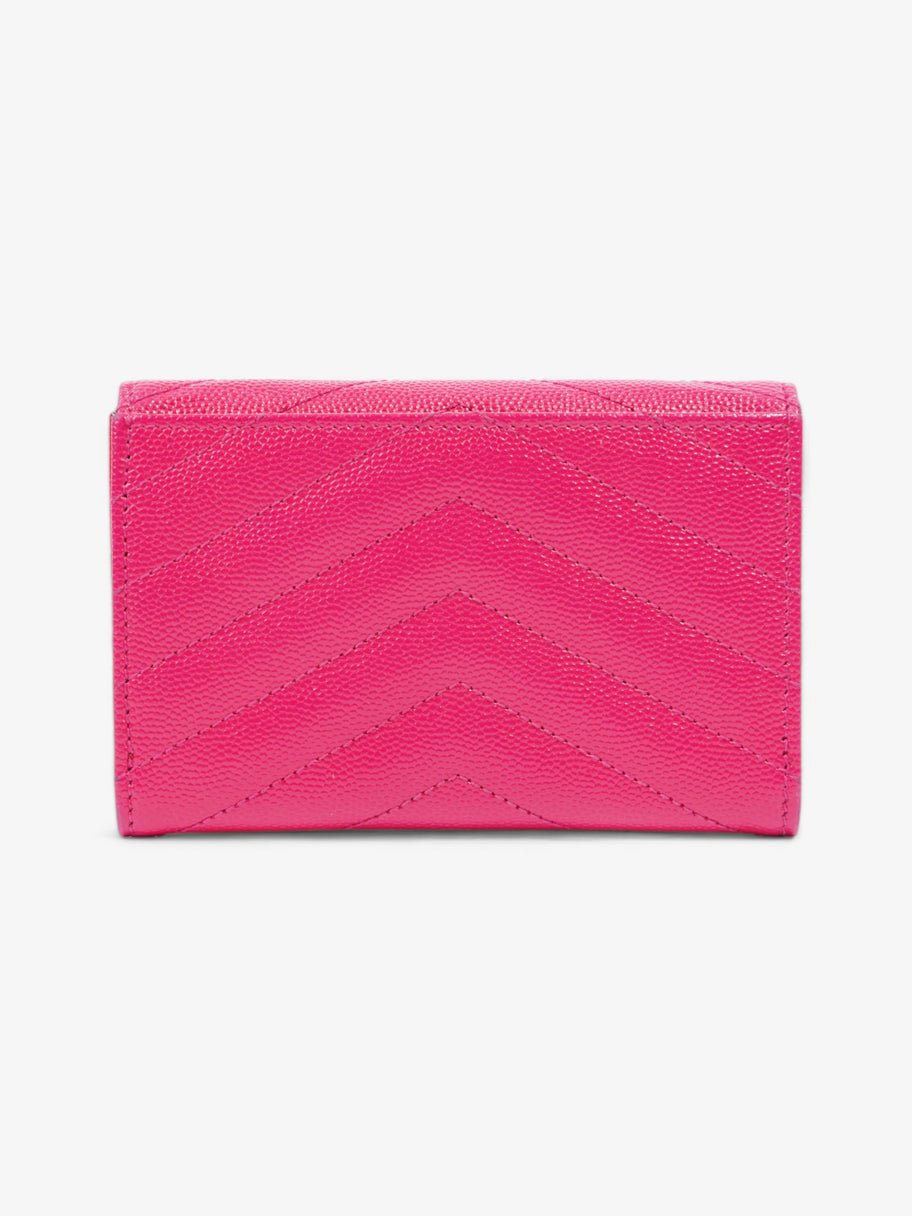 Saint Laurent Monogram Envelope Wallet Bubblegum Pink / Gold Grained Leather Small Image 2