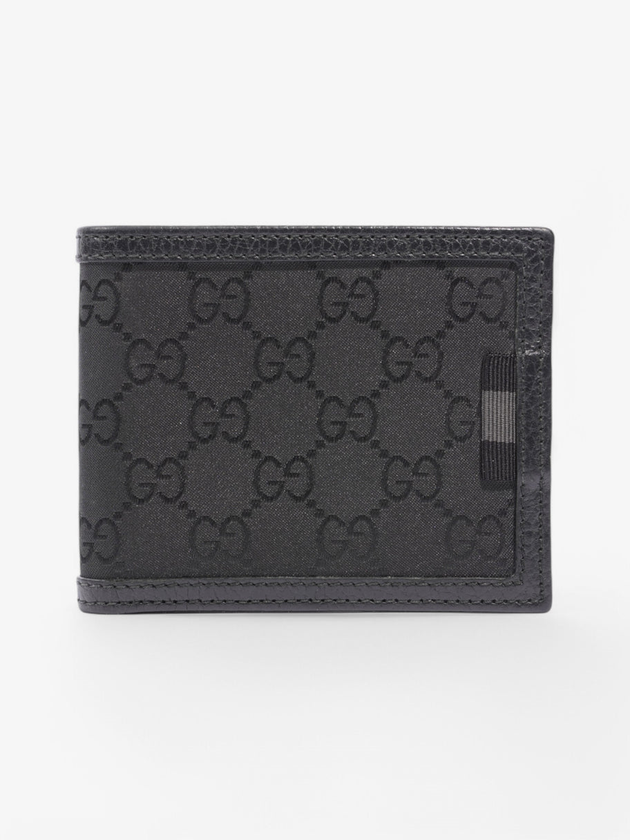 Gucci Bi-Fold Wallet Black Canvas Image 1