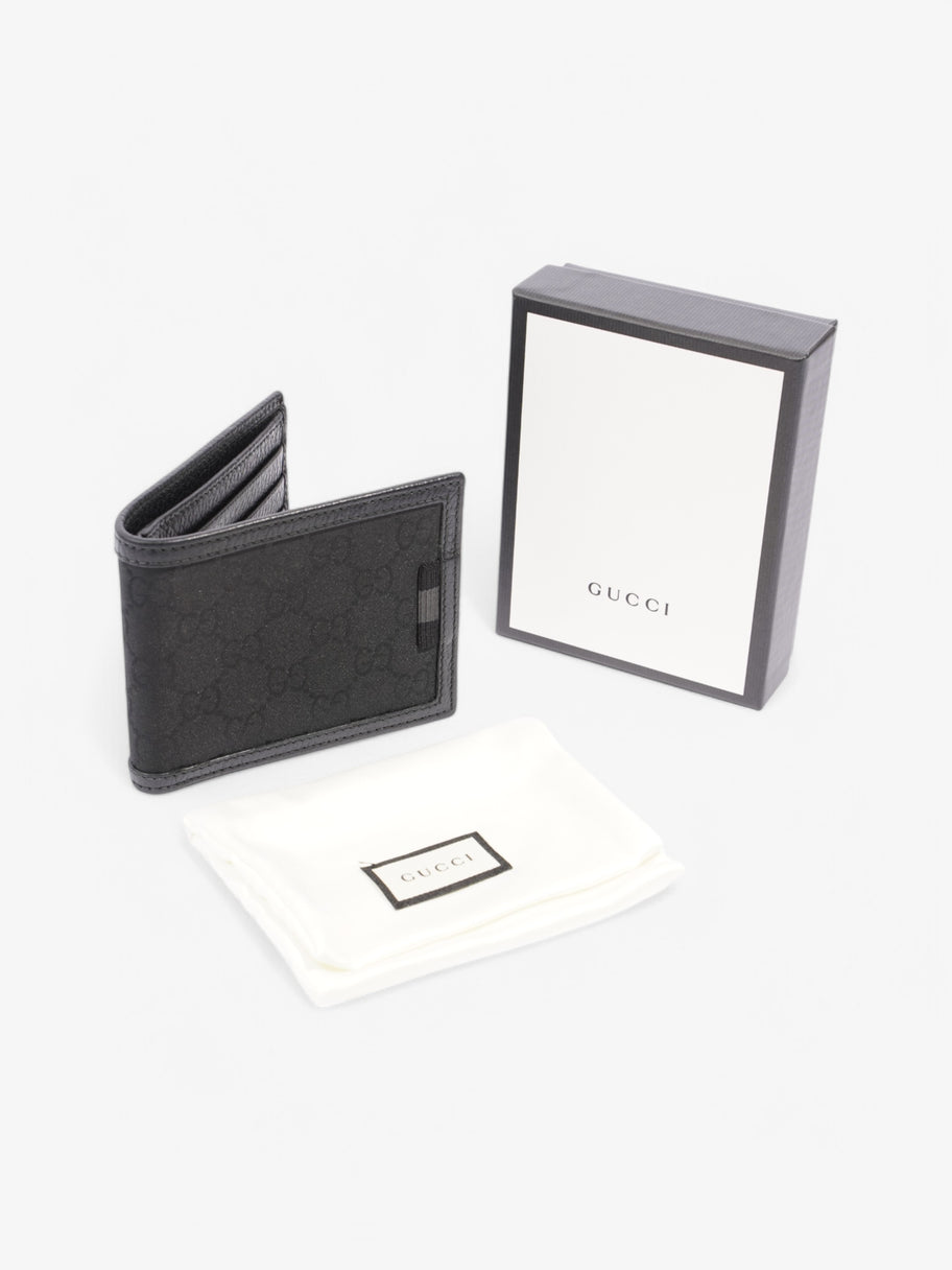 Gucci Bi-Fold Wallet Black Canvas Image 7