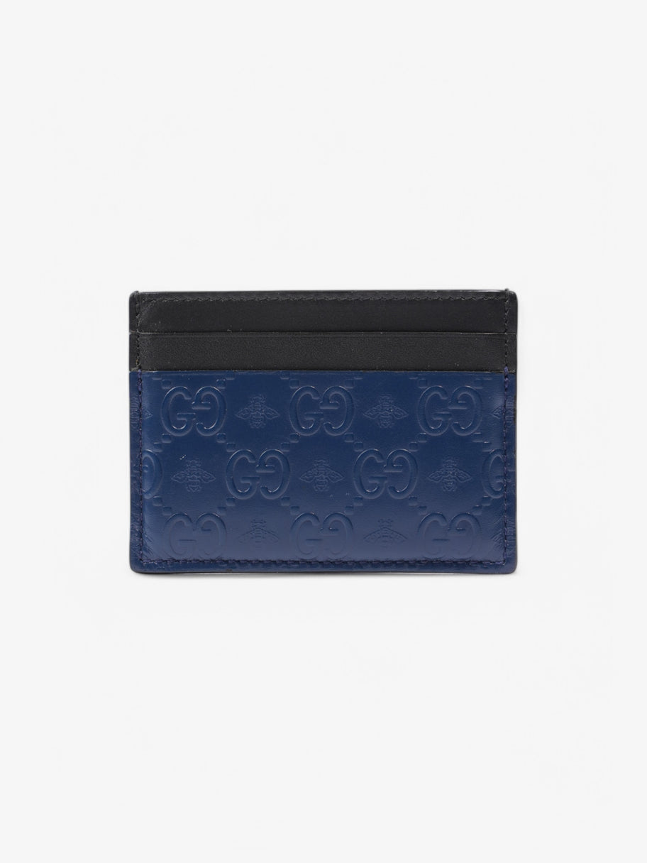 Gucci Card Holder Blue / Black Leather Image 2