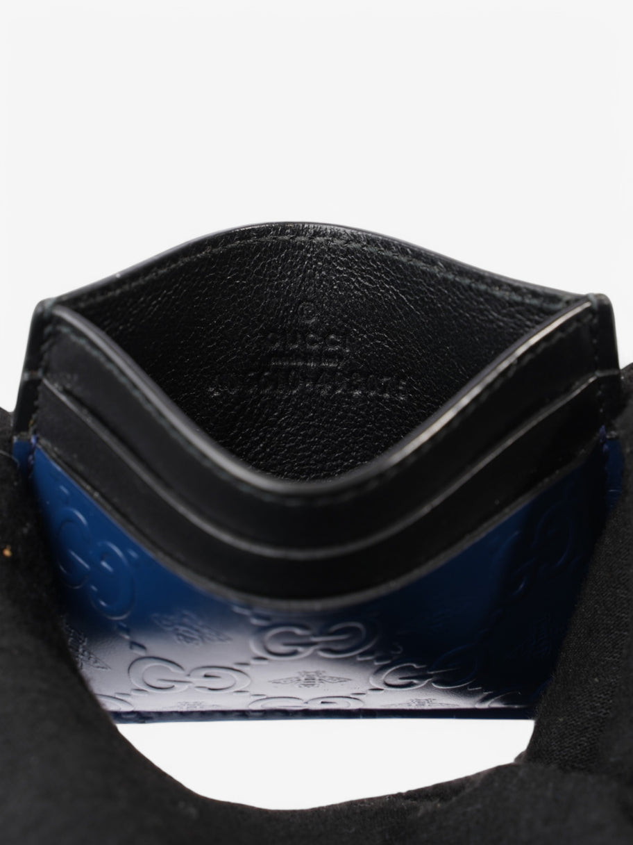 Gucci Card Holder Blue / Black Leather Image 4