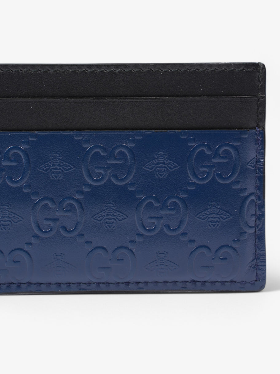 Gucci Card Holder Blue / Black Leather Image 5