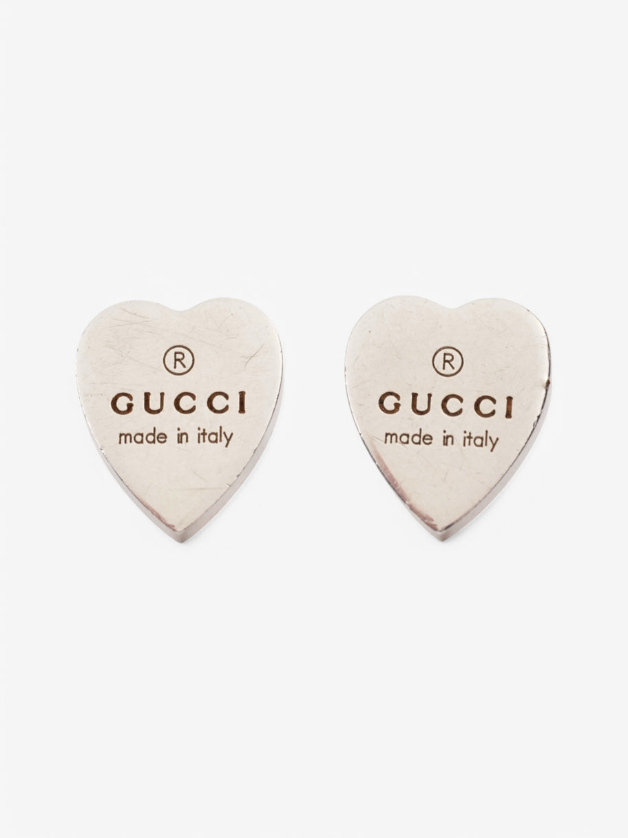 Gucci Heart Earrings Silver Silver Sterling Image 1