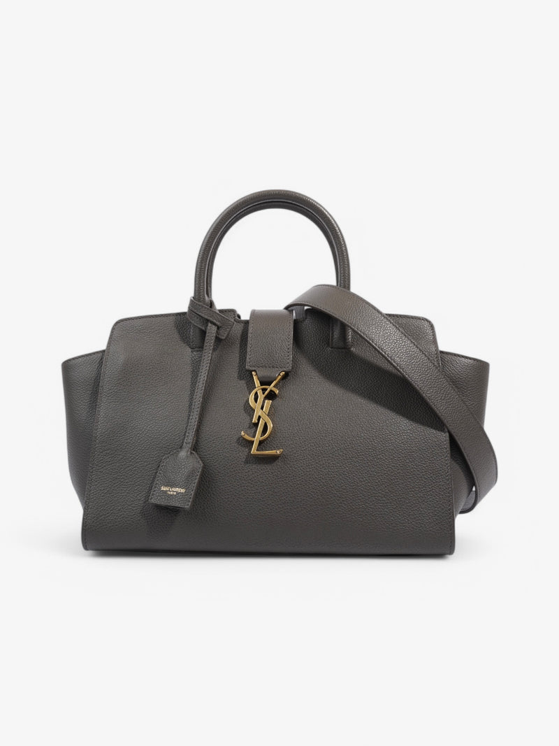  Saint Laurent Downtown Cabas Satchel Grey Leather