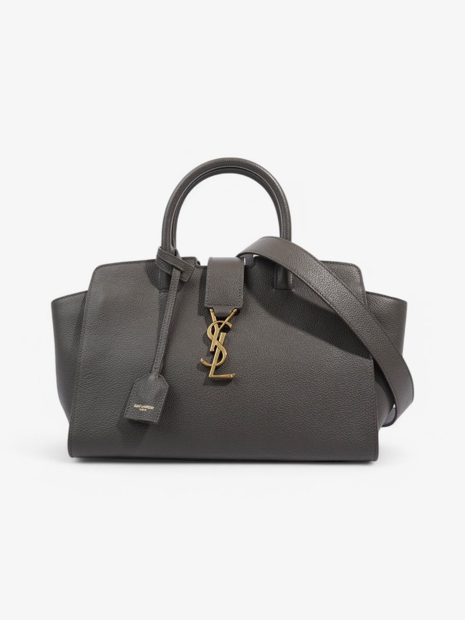 Saint Laurent Downtown Cabas Satchel Grey Leather Image 1