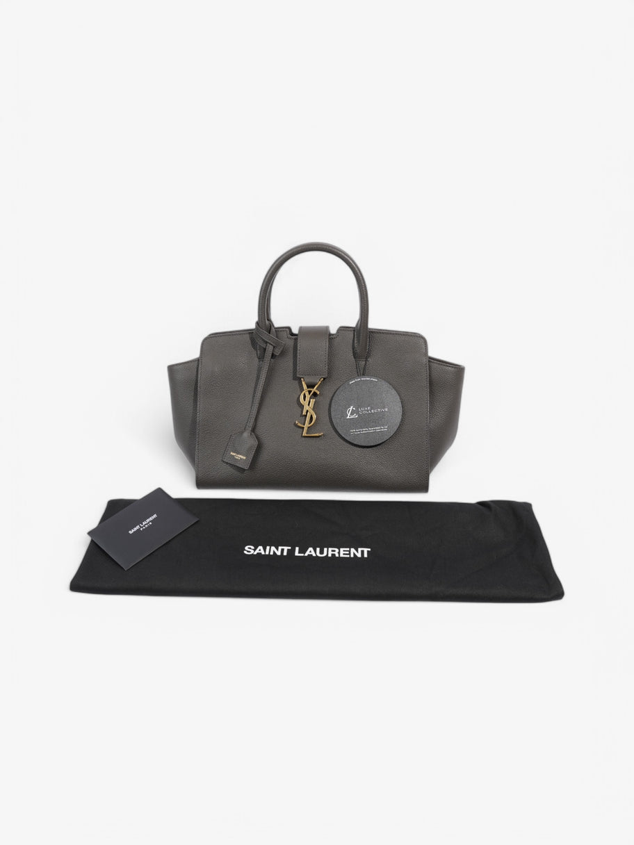Saint Laurent Downtown Cabas Satchel Grey Leather Image 8