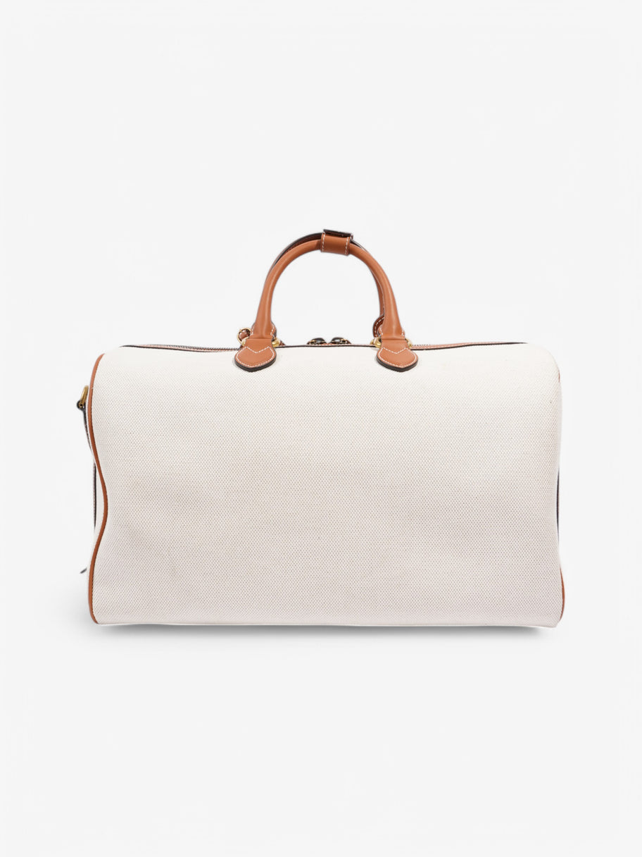 Gucci Reversible Logo-print Holdall White  / Brown Canvas Image 4