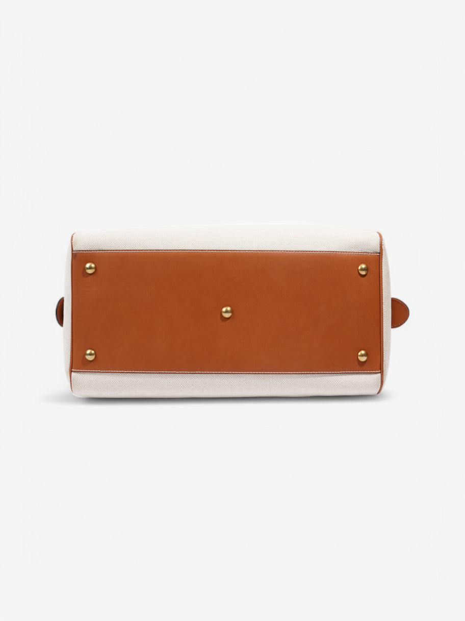 Gucci Reversible Logo-print Holdall White  / Brown Canvas Image 6