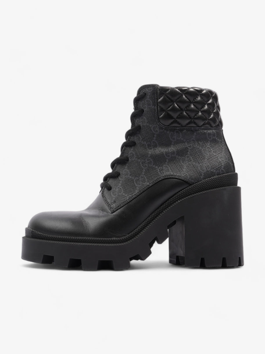 Gucci GG Ankle Boot 5.5cm Black Coated Canvas EU 39 UK 6 Image 5