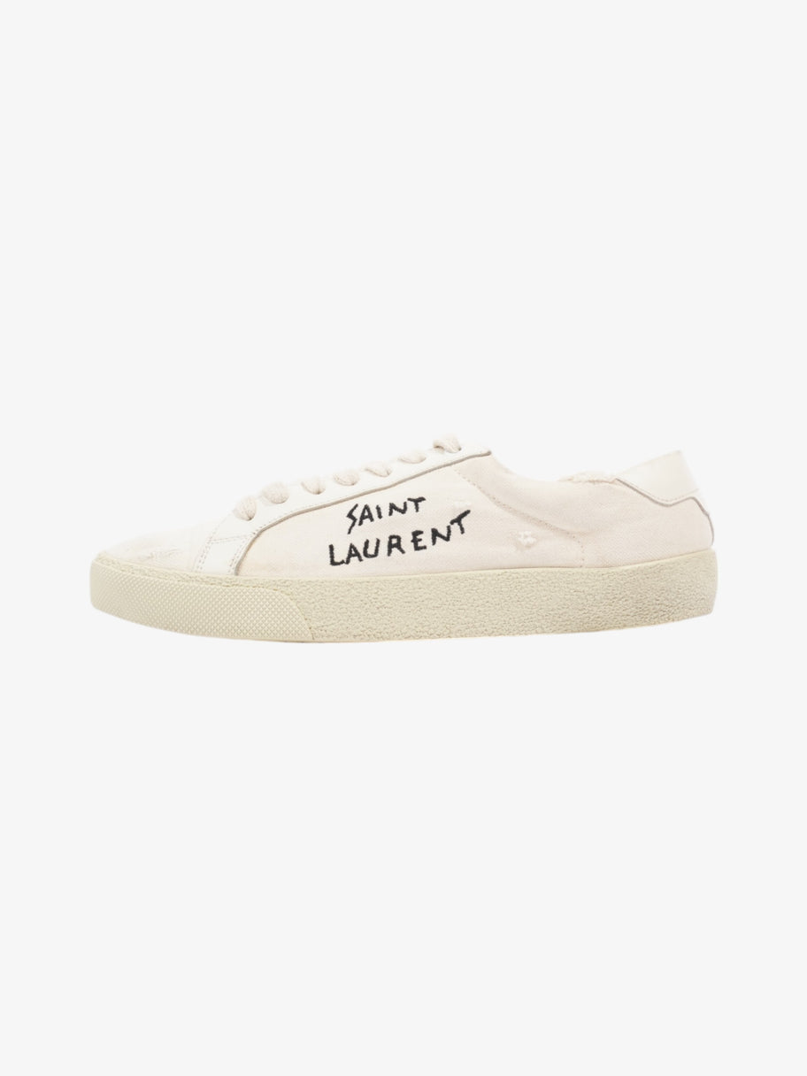 Saint Laurent Court Classic White  / Black Canvas EU 38 UK 5 Image 5