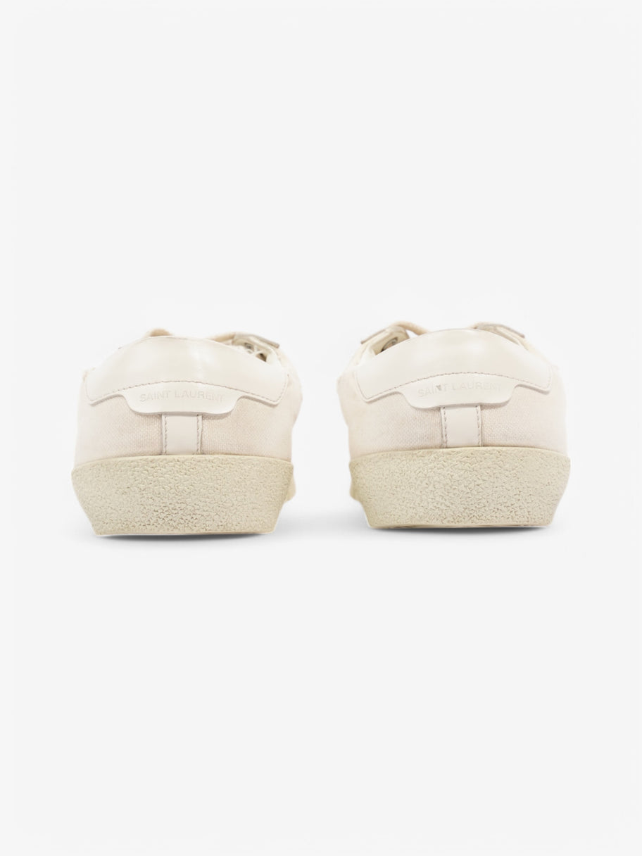 Saint Laurent Court Classic White  / Black Canvas EU 38 UK 5 Image 6