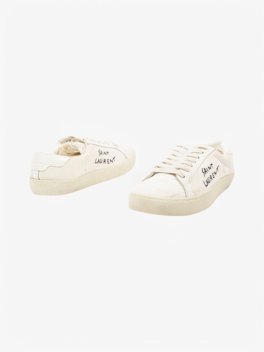Saint Laurent Court Classic White  / Black Canvas EU 38 UK 5 Image 9