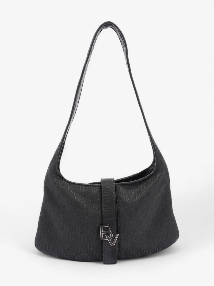 Bottega Veneta Montaigne Shoulder Bag Black Canvas Image 1