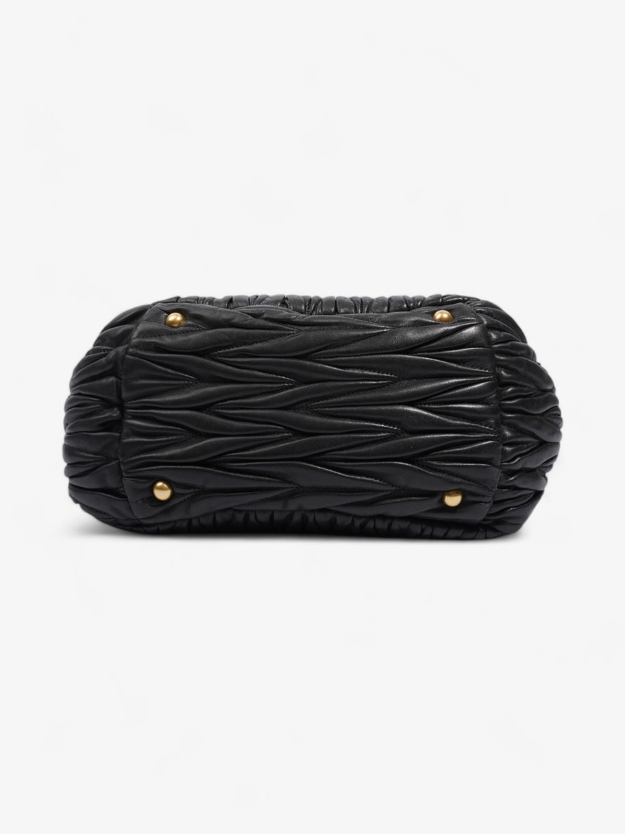 Miu Miu Bauletto Satchel Black Matelasse Leather Image 6