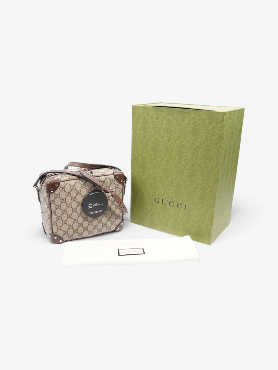 Gucci Trunk Bag Supreme / Brown Coated Canvas Image 10