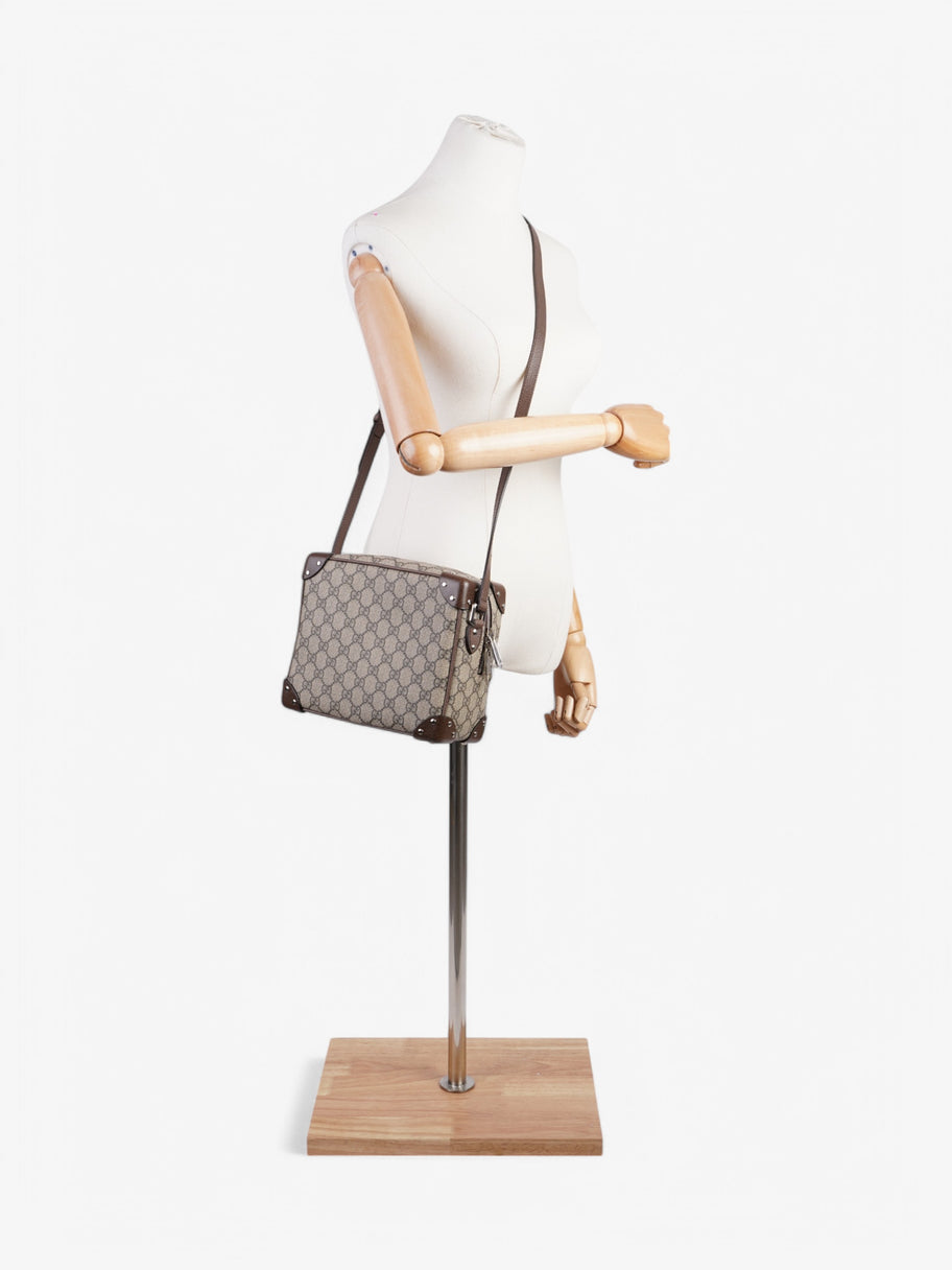 Gucci Trunk Bag Supreme / Brown Coated Canvas Image 2