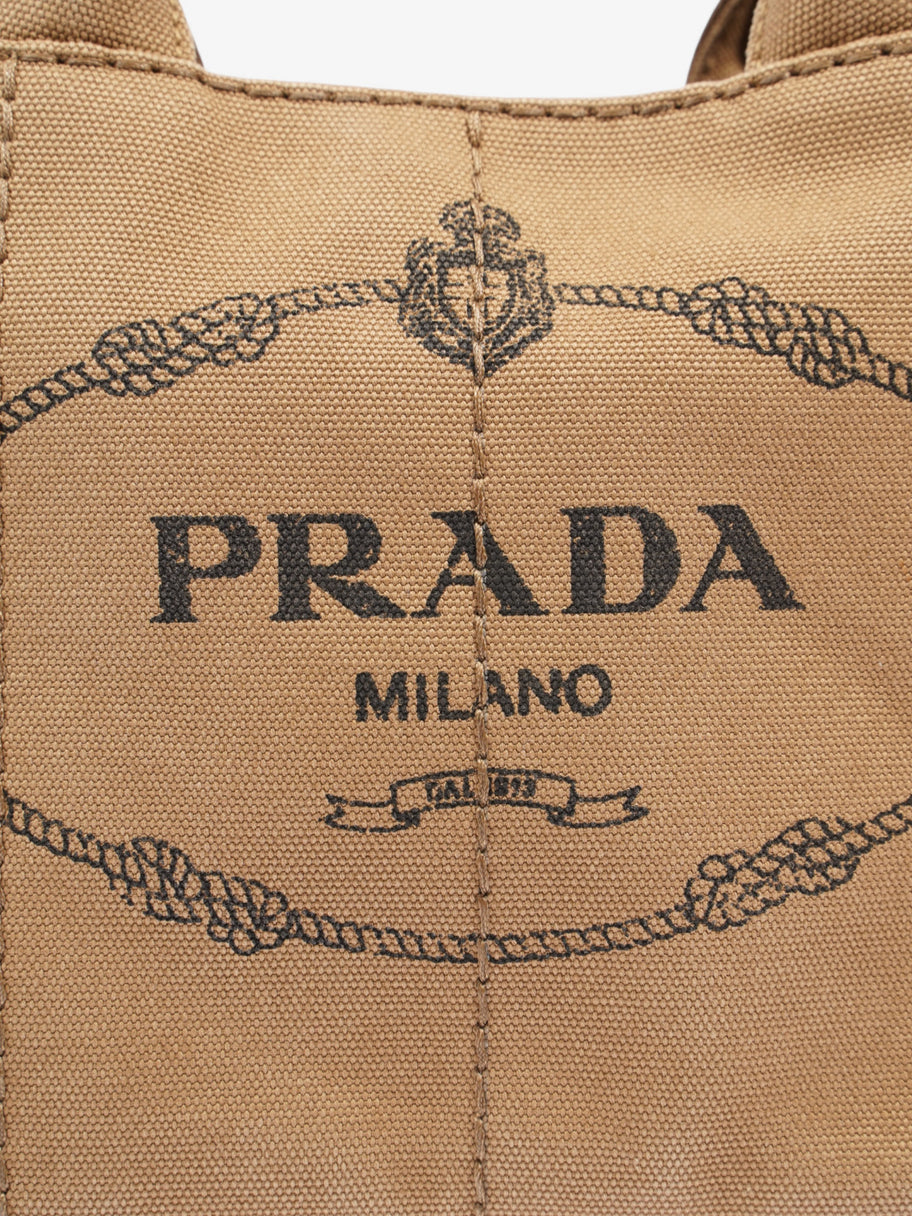 Prada Canapa 2 Way Tote Beige Canvas Image 7