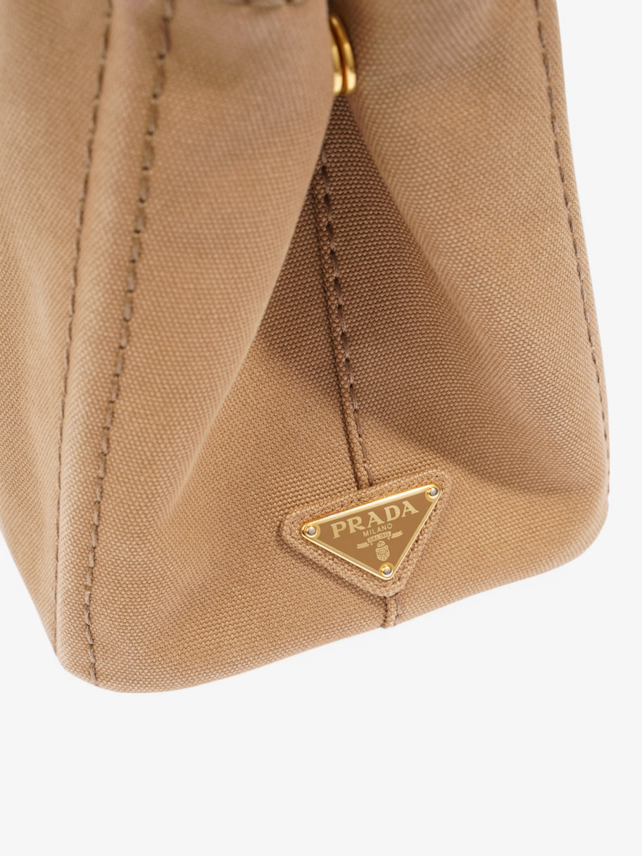 Prada Canapa 2 Way Tote Beige Canvas Image 8