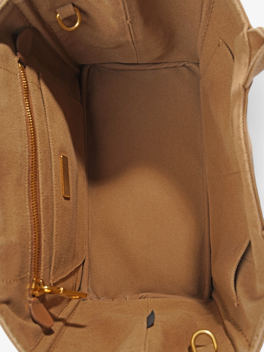 Prada Canapa 2 Way Tote Beige Canvas Image 9