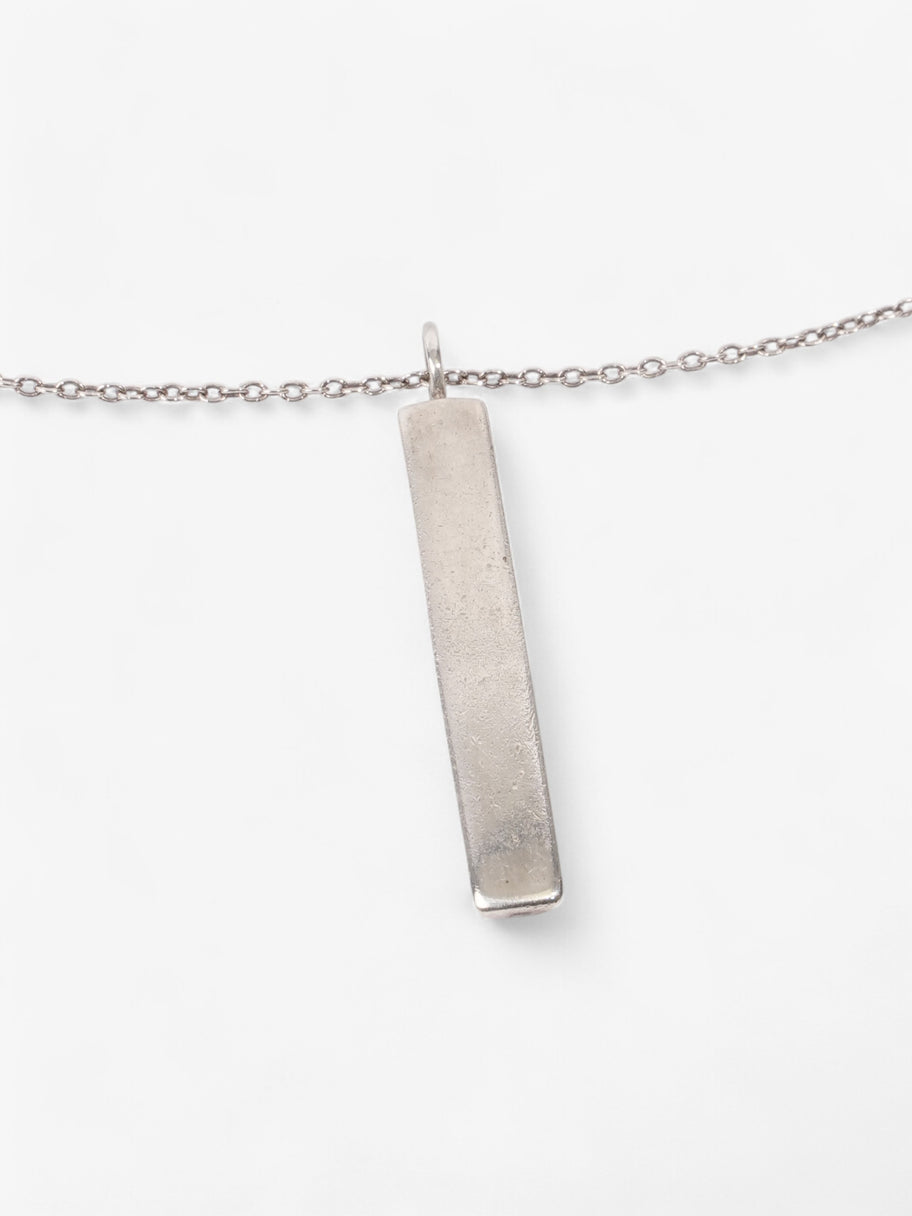 Tiffany and Co Bar with Diamond Pendant Necklace Silver Silver Sterling Image 4