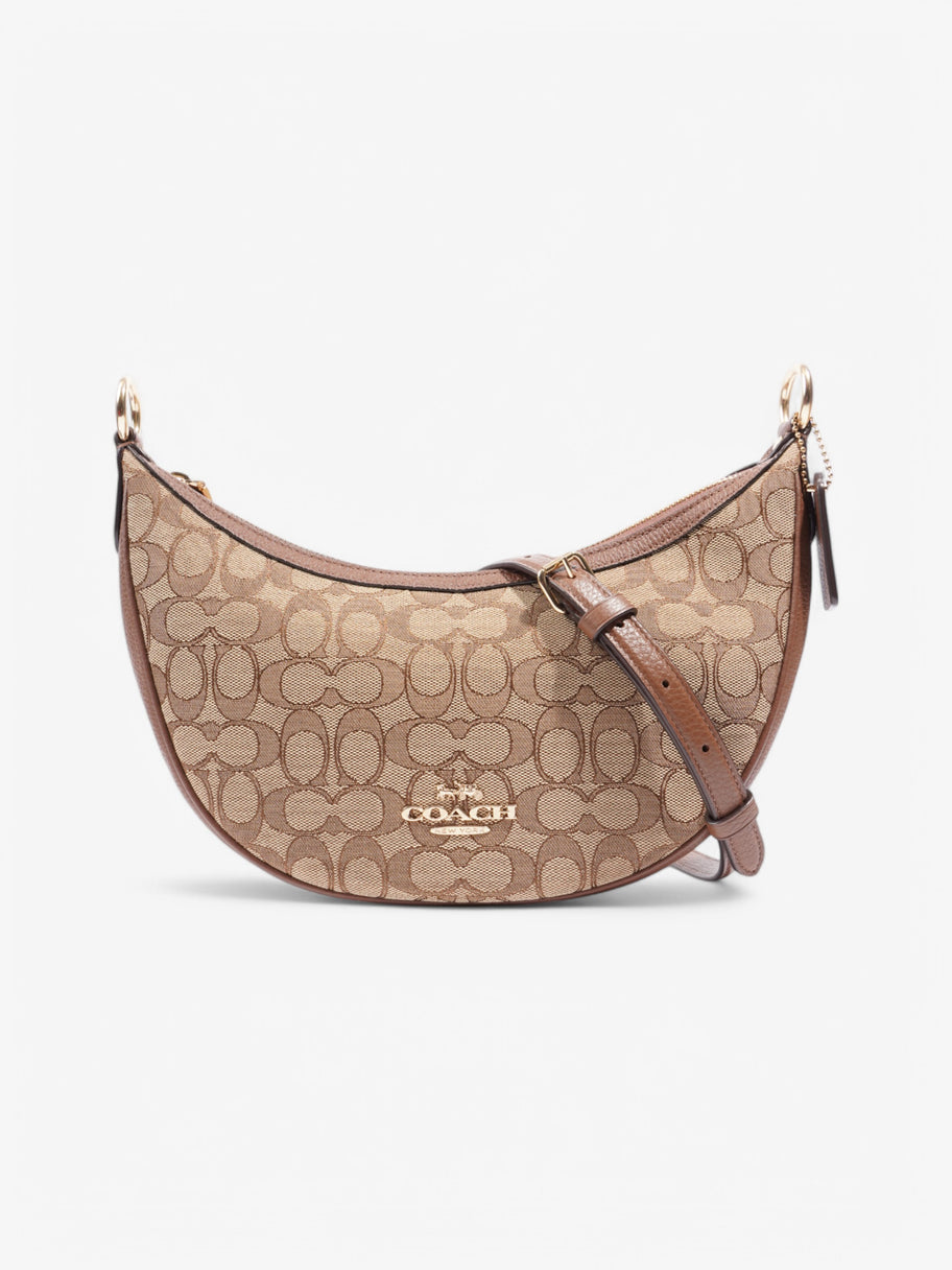 Coach Aria Shoulder Bag Beige  / Brown Canvas Image 1