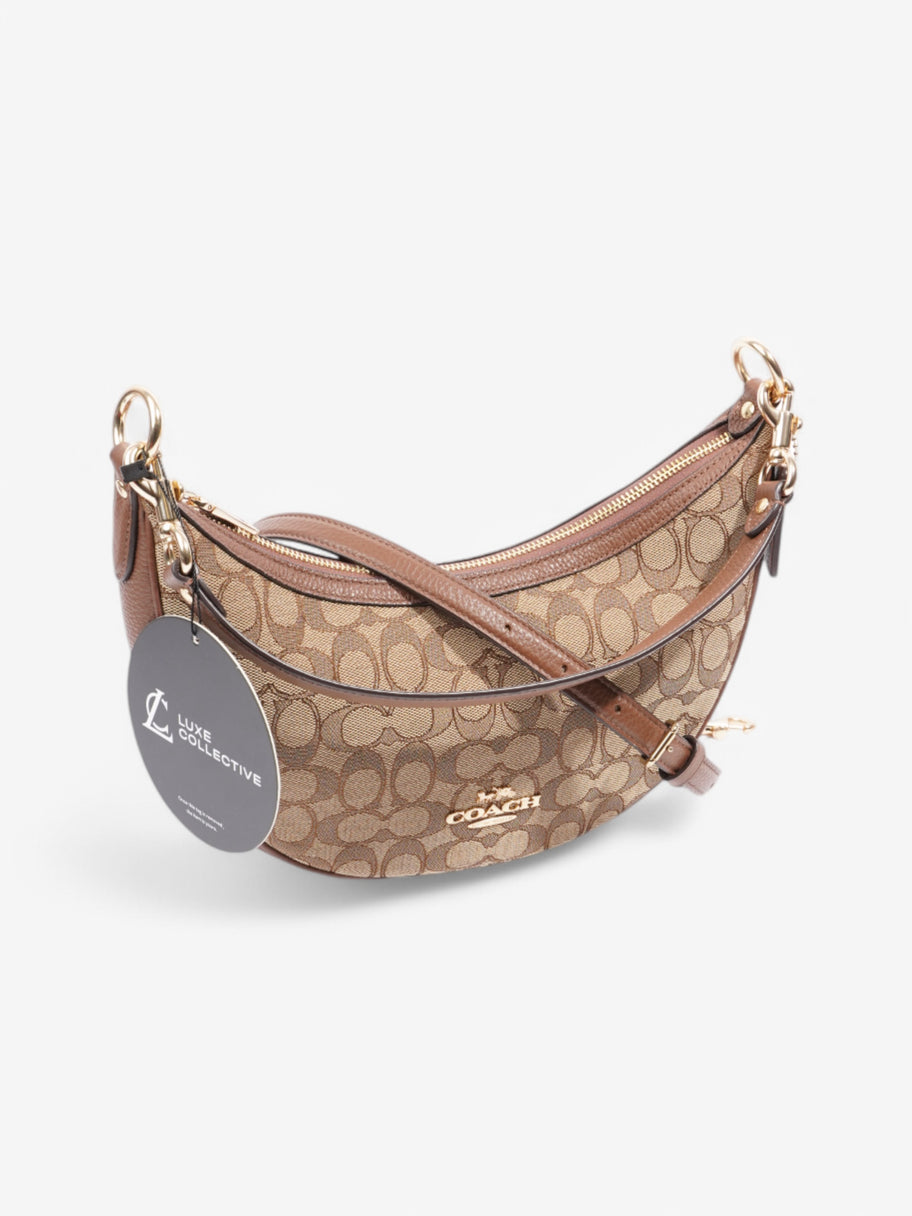 Coach Aria Shoulder Bag Beige  / Brown Canvas Image 10