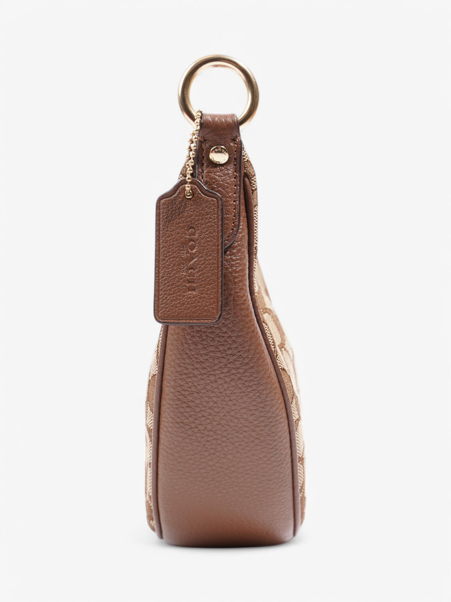 Coach Aria Shoulder Bag Beige  / Brown Canvas Image 3