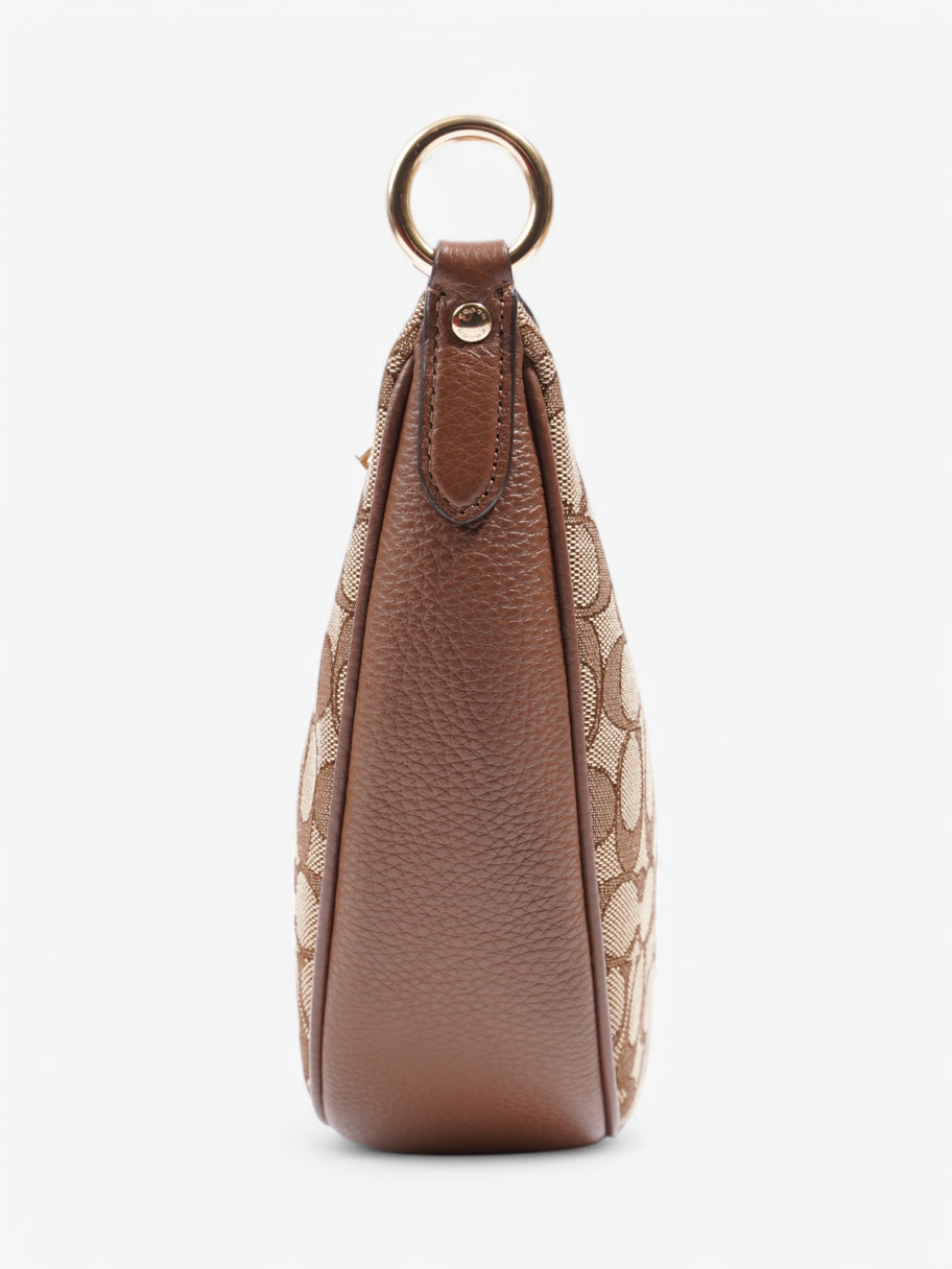 Coach Aria Shoulder Bag Beige  / Brown Canvas Image 5