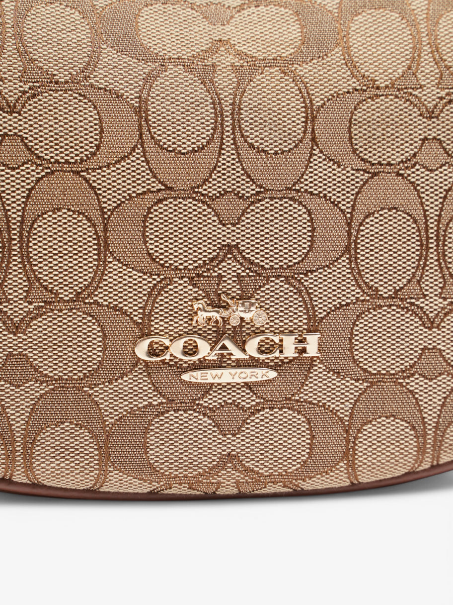 Coach Aria Shoulder Bag Beige  / Brown Canvas Image 8