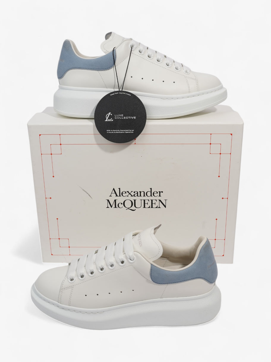 Alexander McQueen Oversized Sneakers White  / Light Blue Tab Leather EU 38.5 UK 5.5 Image 8